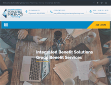 Tablet Screenshot of forsberginsuranceplanning.com